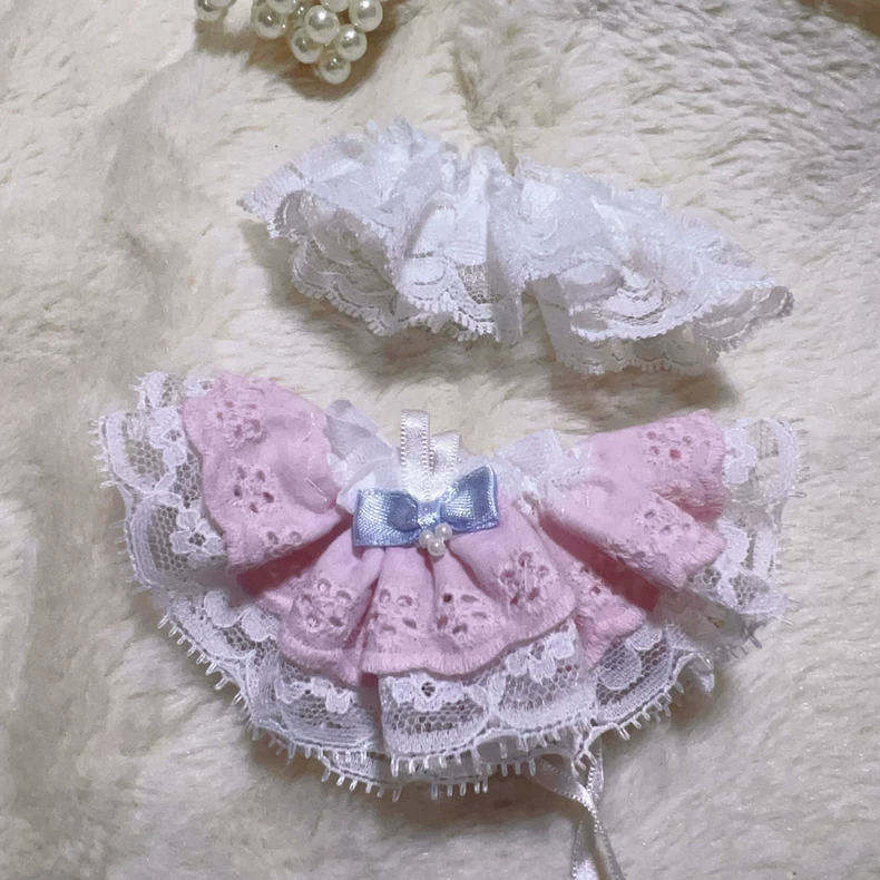 Enchanted Skullpanda Doll Outfit: Elegant Lace & Fluffy Pink Dress for Collectors - Image 4