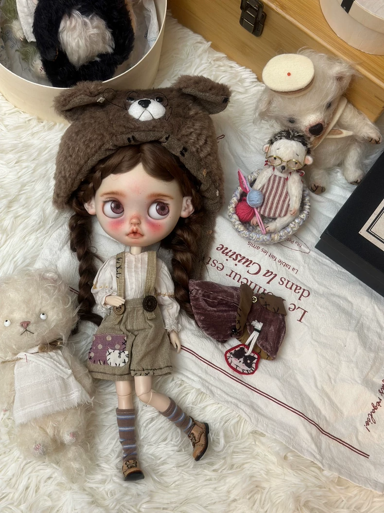 Vintage Garden Little Blue Flower BLYTHE Doll Outfit – Pastoral Elegance & Premium Craftsmanship - Image 2