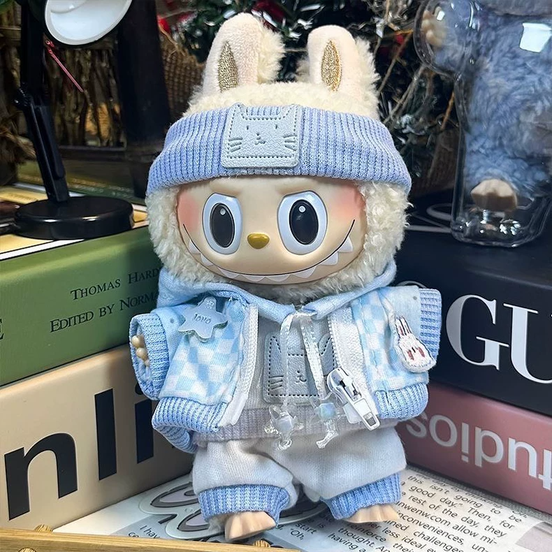 LABUBU Doll Outfit: Cozy Pink Hat, Snug Sweater & Mini Bag – Playful Elegance for Collectible Dolls - Image 4