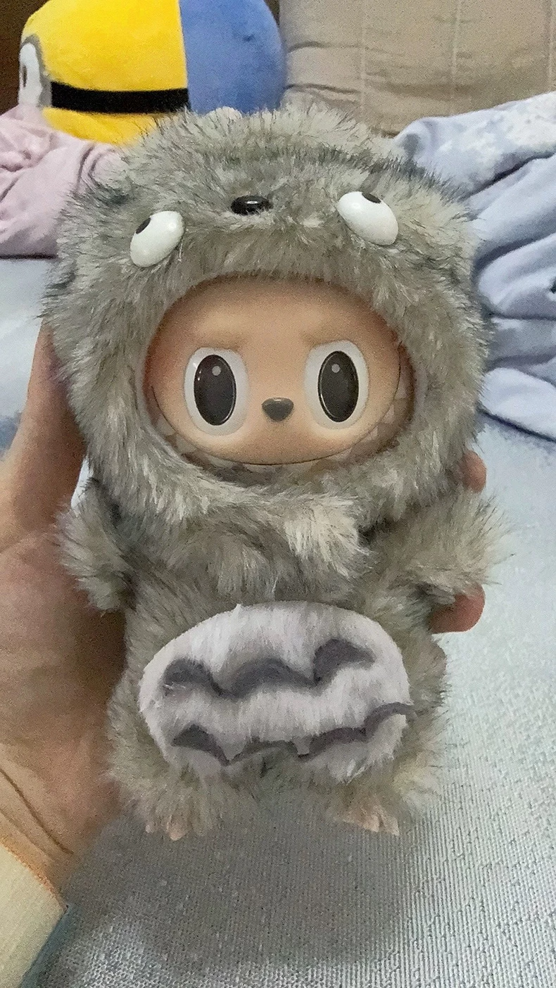 Labubu Totoro-Inspired Plush Outfit for 17cm Resin Figures – Soft, Durable & Whimsical Design - Image 2