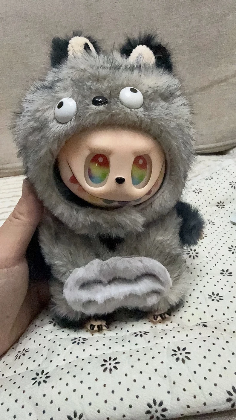 Labubu Totoro-Inspired Plush Outfit for 17cm Resin Figures – Soft, Durable & Whimsical Design - Image 3