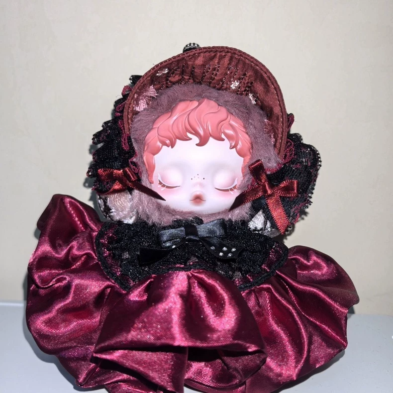 Luxurious Skullpanda Doll Outfit: Lace & Plush Ensemble with Vibrant Colors & Metallic Accents - Image 5