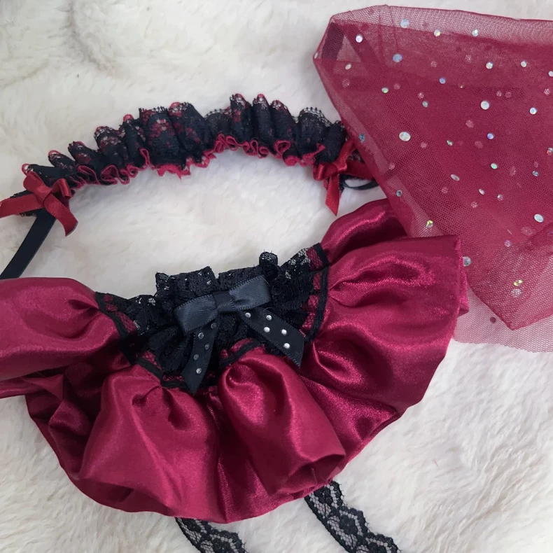 Luxurious Skullpanda Doll Outfit: Lace & Plush Ensemble with Vibrant Colors & Metallic Accents - Image 6