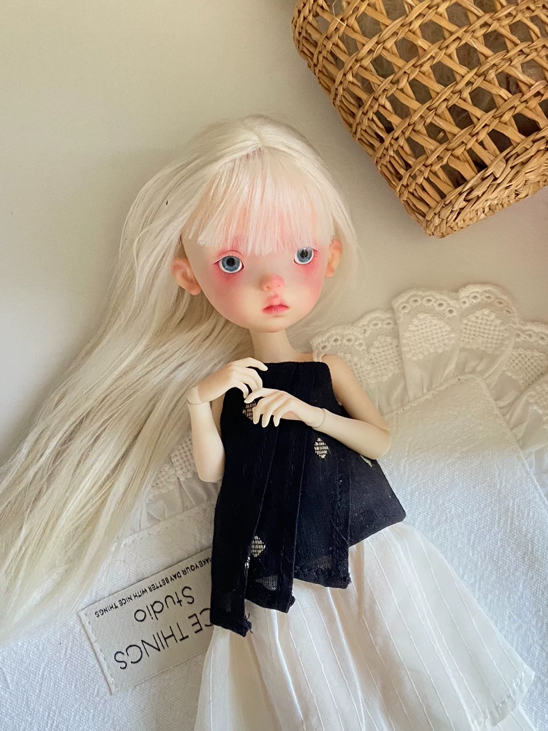 BLYTHE Doll Clothes Black White Outfit Tank Top Skirt Set for OB22 OB24 Premium Quality Collector Edition - Image 4