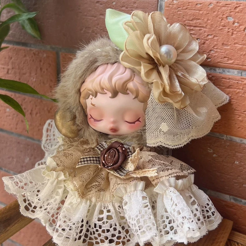 Skullpanda Elegant Lace & Fur Doll Outfit - Premium Collector's Fashion Ensemble - Image 9