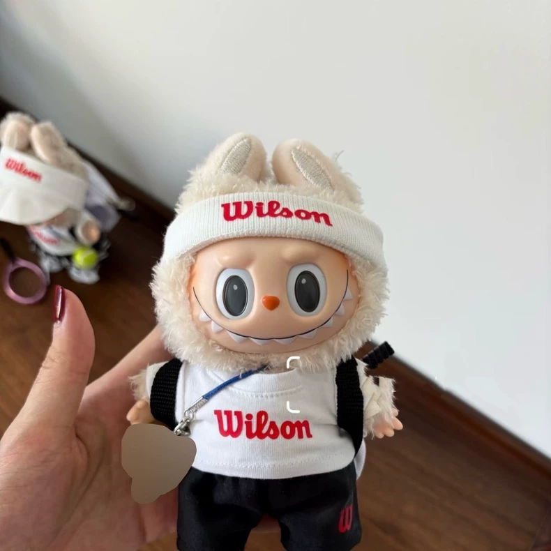 Wilson Tennis Outfit for Labubu Dolls – Stylish 17cm Sportswear with Accessories - Image 7