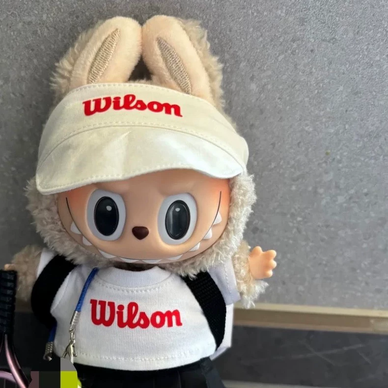 Wilson Tennis Outfit for Labubu Dolls – Stylish 17cm Sportswear with Accessories - Image 8