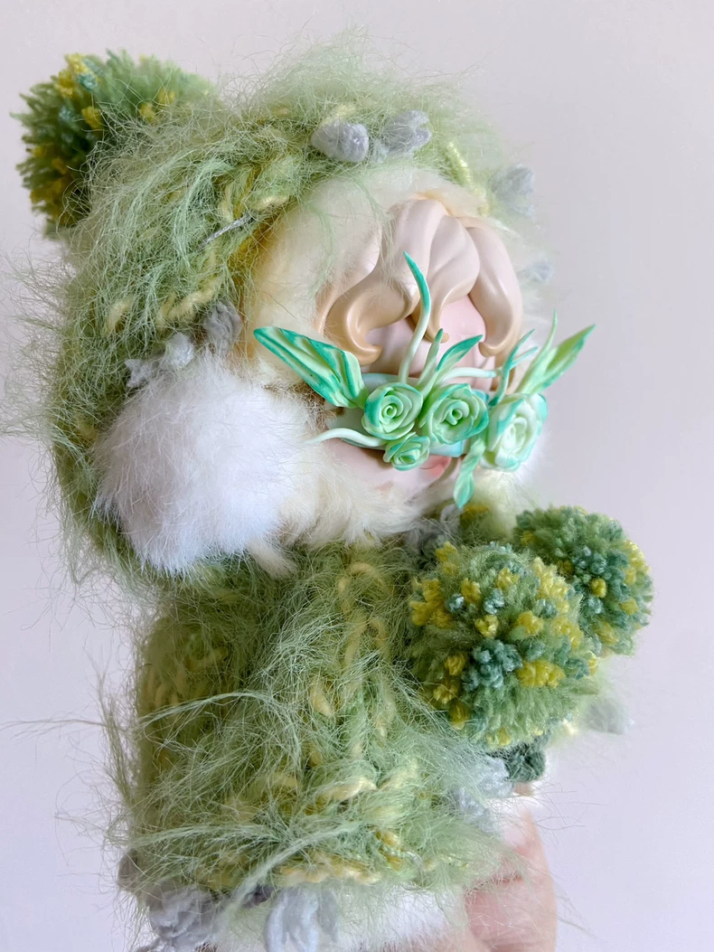 Whimsical Skullpanda Hooded Cloak – Pastel Cosplay Outfit with Eye Mask & Pom-Poms - Image 1