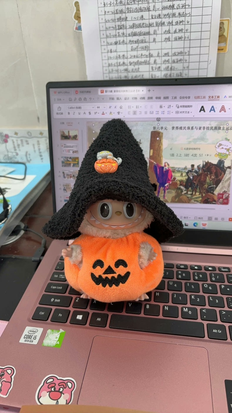 Charming Halloween Labubu Outfit: Pumpkin Suit & Witch Hat for 17cm Dolls – Festive & Handcrafted - Image 9