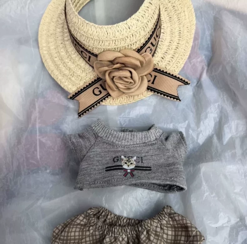 Adorable LABUBU Doll Outfit Set – Hat, Dress & Bag – Festive & Playful Style - Image 3