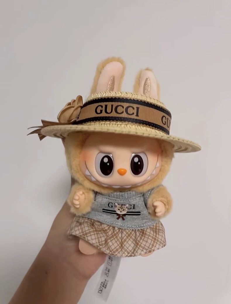 Adorable LABUBU Doll Outfit Set – Hat, Dress & Bag – Festive & Playful Style - Image 7