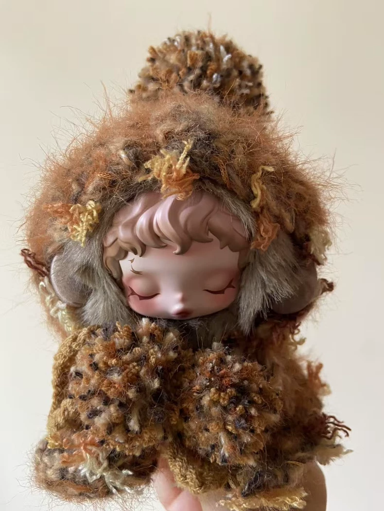 Skullpanda Hooded Cloak for Dolls: Plush, Vibrant & Whimsical Collector's Outfit - Image 2