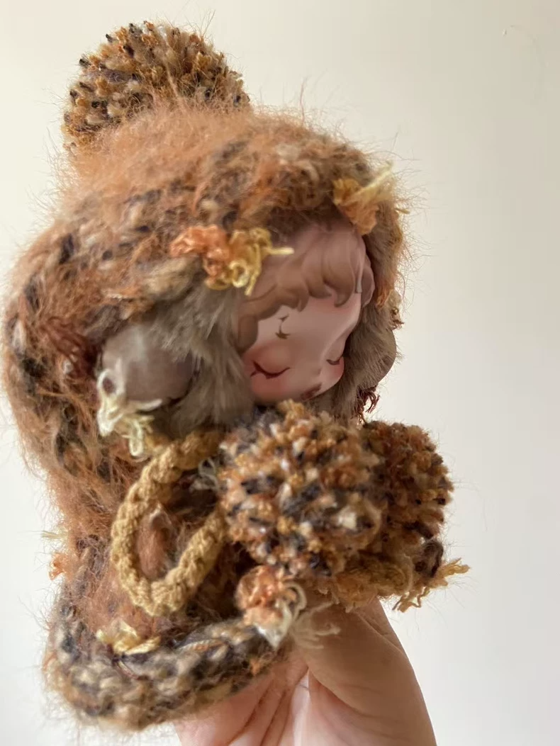 Skullpanda Hooded Cloak for Dolls: Plush, Vibrant & Whimsical Collector's Outfit - Image 3