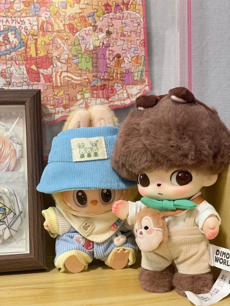 LABUBU Doll Outfit: Cozy Pink Hat, Snug Sweater & Mini Bag – Playful Elegance for Collectible Dolls - Image 3
