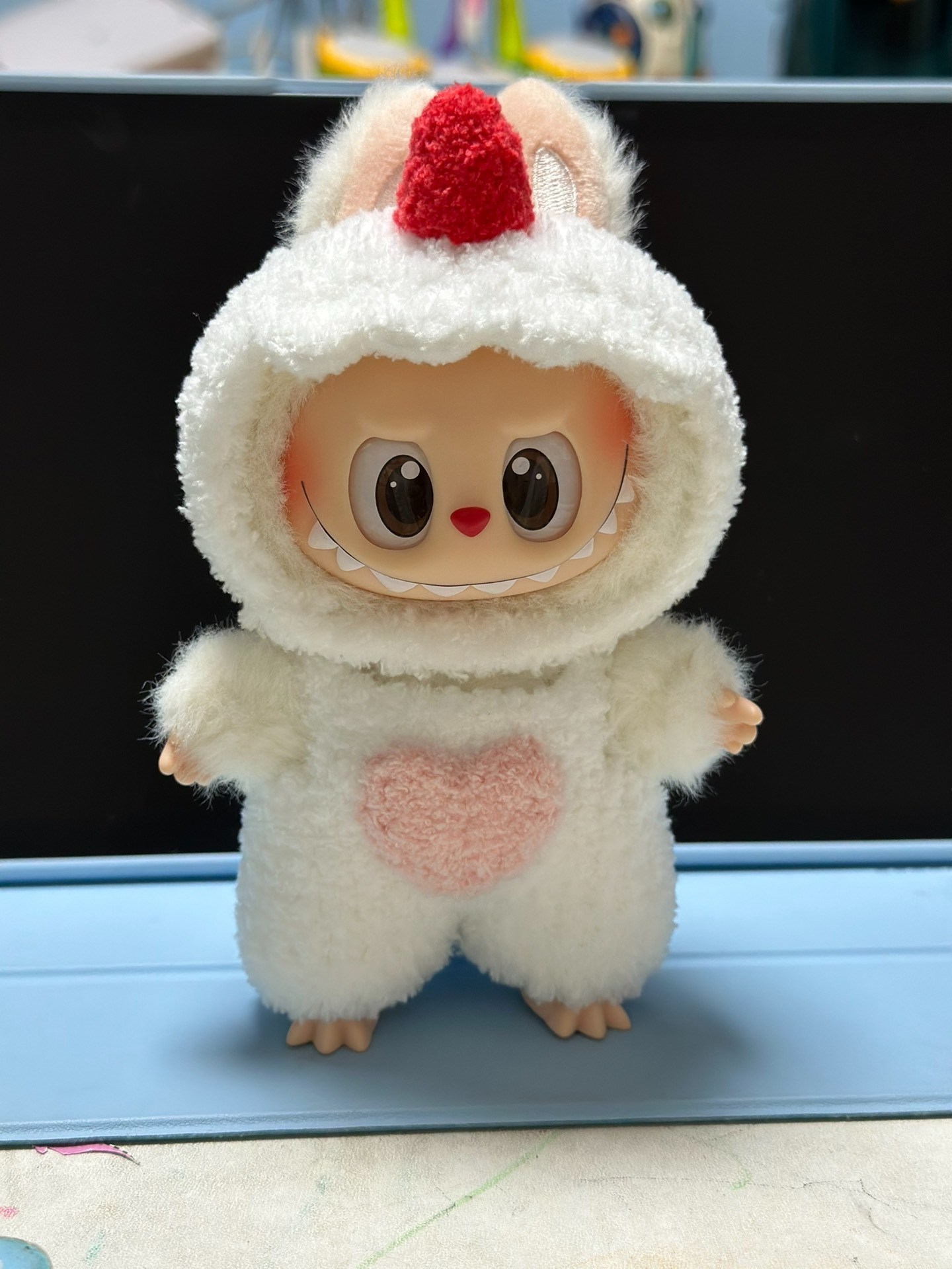 Whimsical Labubu Plush Outfit – Heart-Adorned, Vibrant & Collectible - Image 1