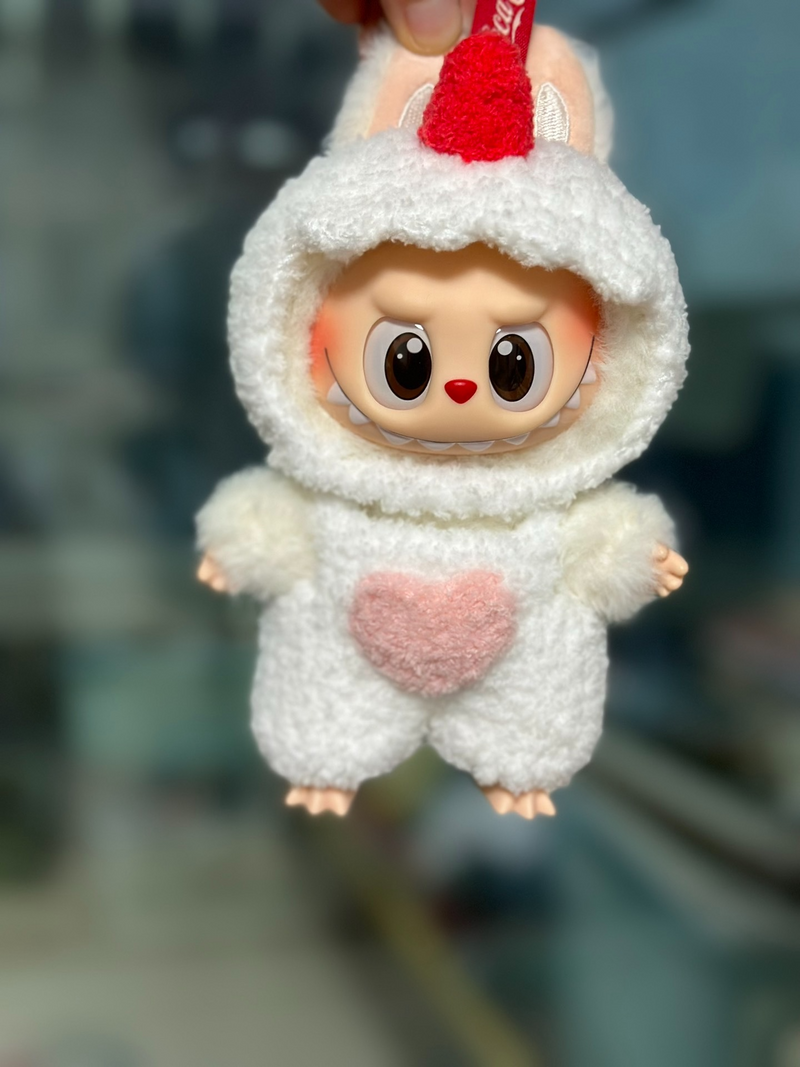 Whimsical Labubu Plush Outfit – Heart-Adorned, Vibrant & Collectible - Image 4