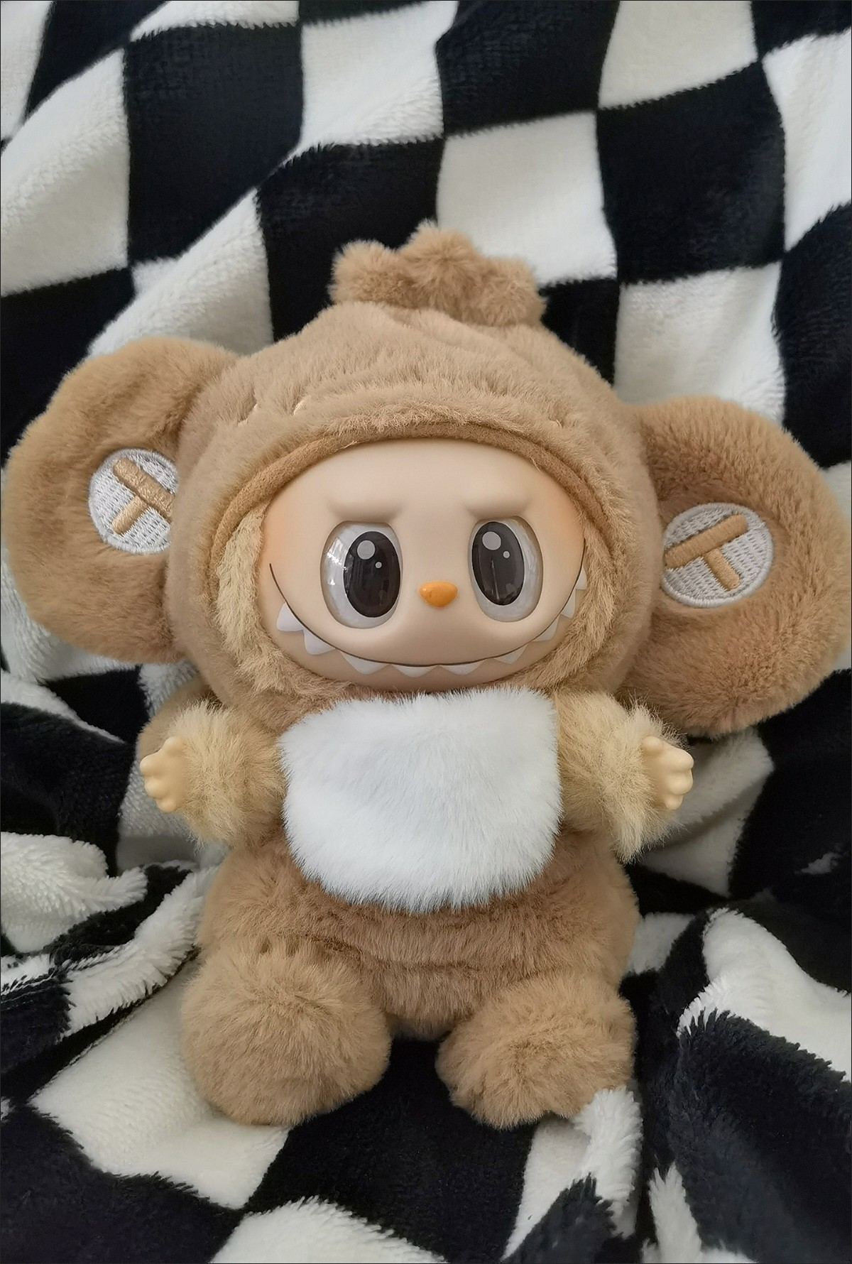 Adorable Plush Monkey Outfit for Labubu Dolls – Cozy & Premium Quality - Image 1