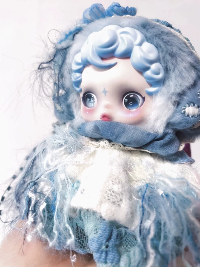Enchanted Blue Lace Plush Toy: Luxurious Collectible with Elegant Outfit & Expressive Eyes - Image 2