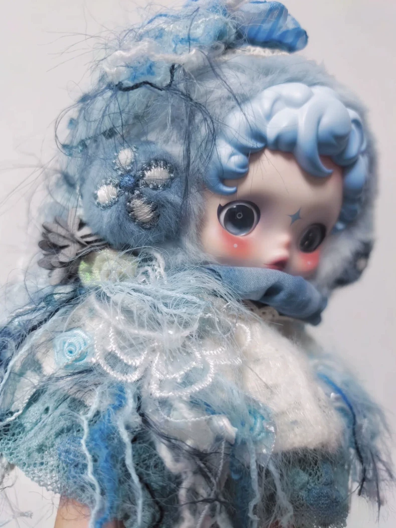 Enchanted Blue Lace Plush Toy: Luxurious Collectible with Elegant Outfit & Expressive Eyes - Image 4