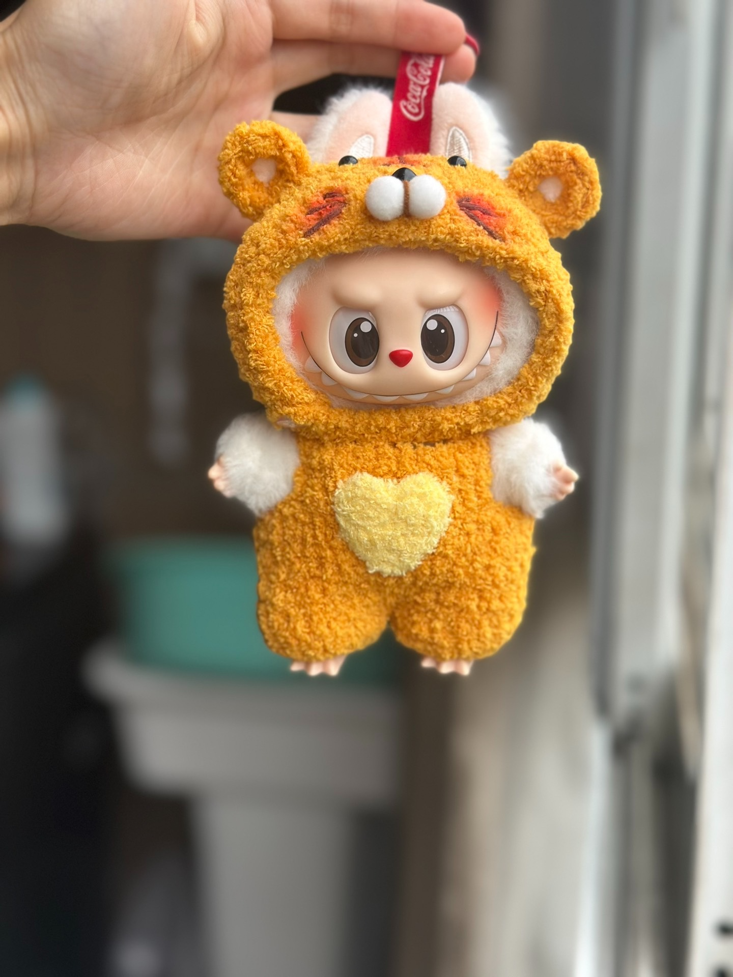 Whimsical Labubu Tiger Outfit – Cozy Plush Jumpsuit & Detachable Headpiece for Collectors - Image 1