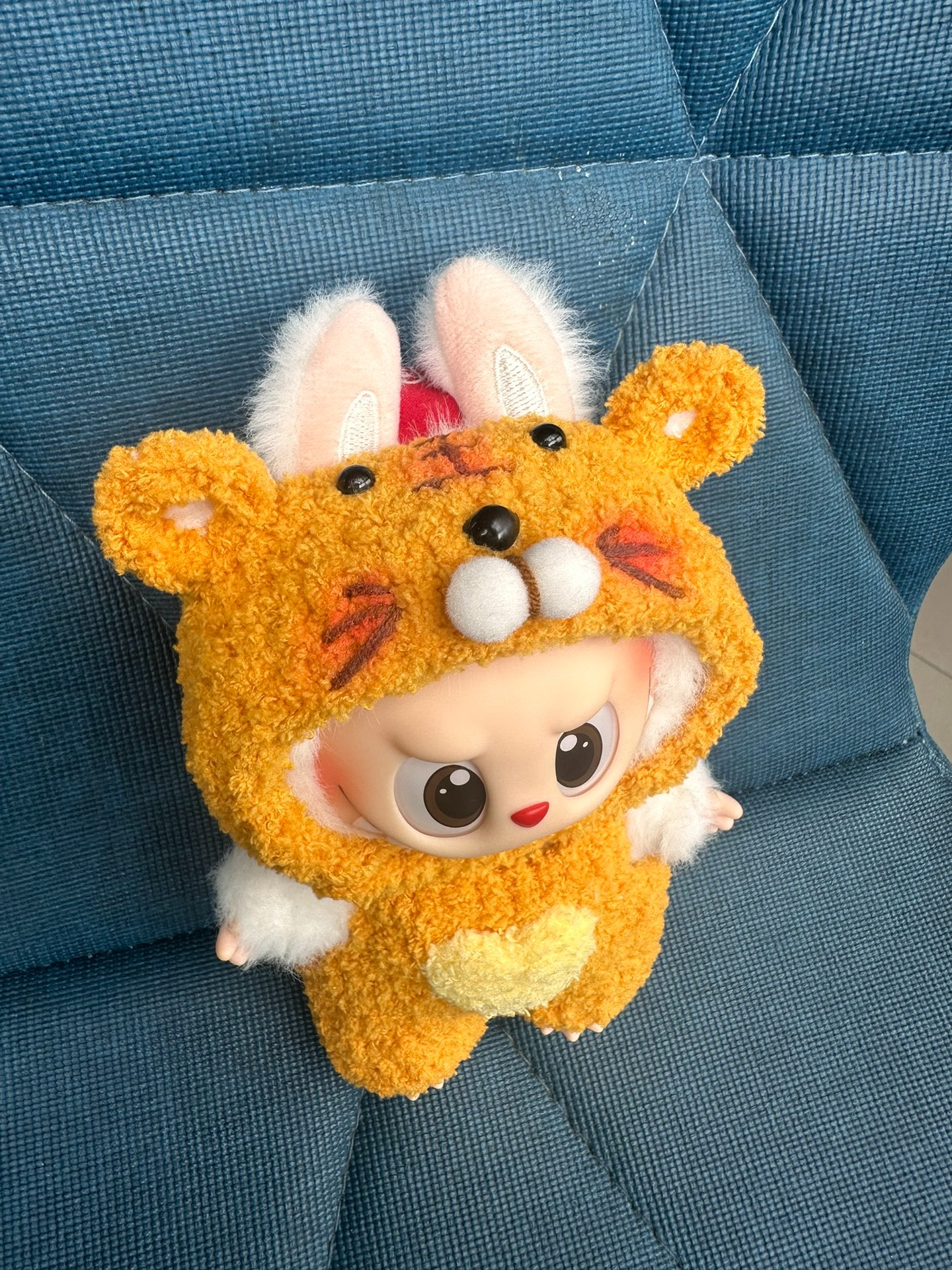 Whimsical Labubu Tiger Outfit – Cozy Plush Jumpsuit & Detachable Headpiece for Collectors - Image 2