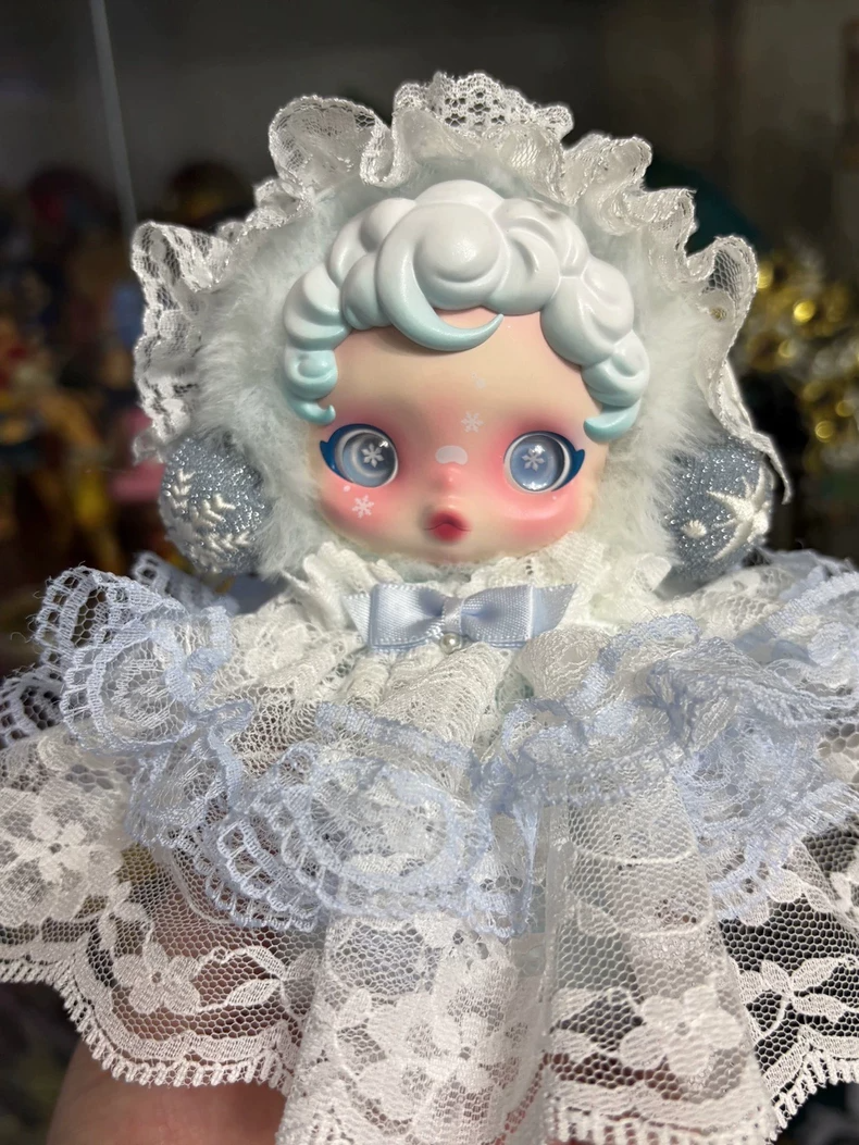 Enchanted Frost Skullpanda Outfit: Lace-Trimmed Skirt & Headband Set - Image 1