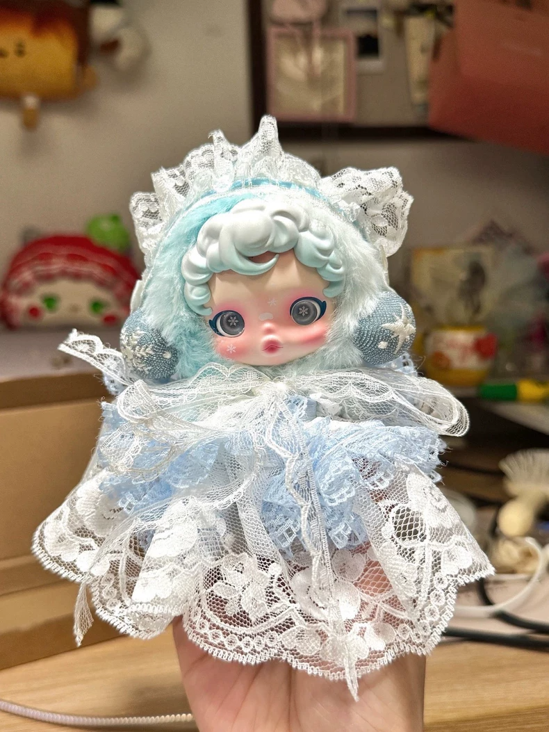 Enchanted Frost Skullpanda Outfit: Lace-Trimmed Skirt & Headband Set - Image 2