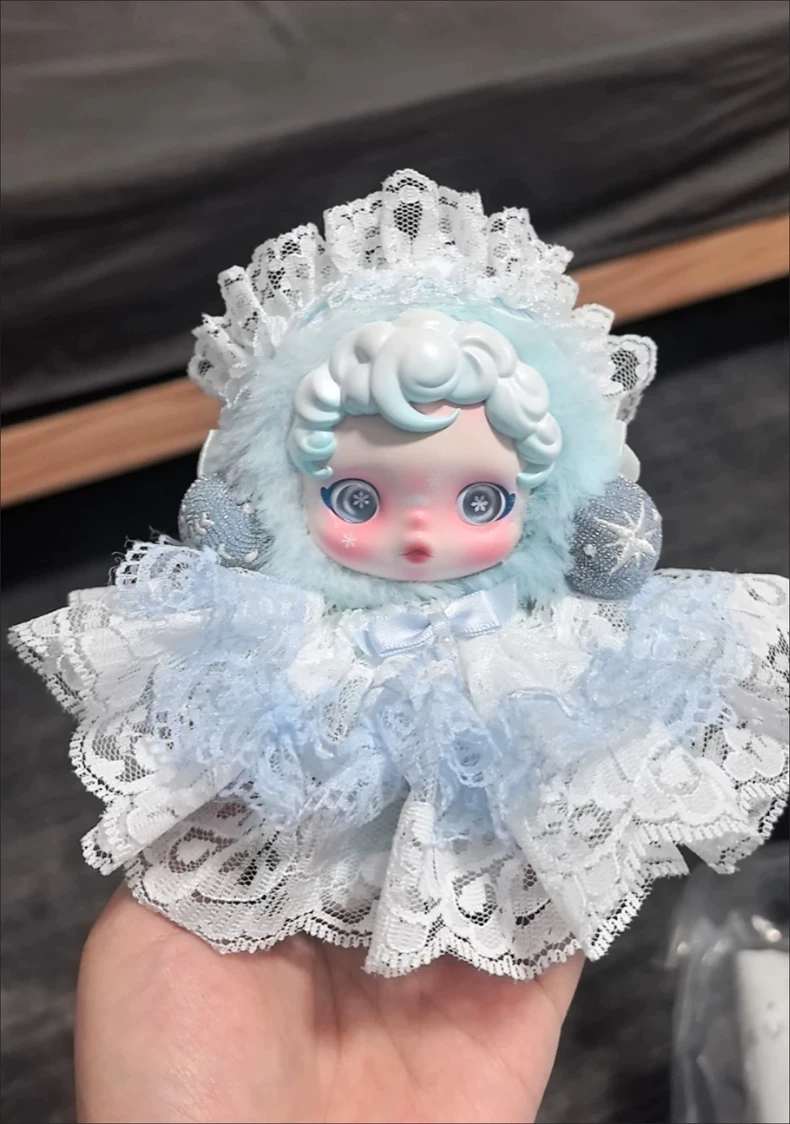 Enchanted Frost Skullpanda Outfit: Lace-Trimmed Skirt & Headband Set - Image 3