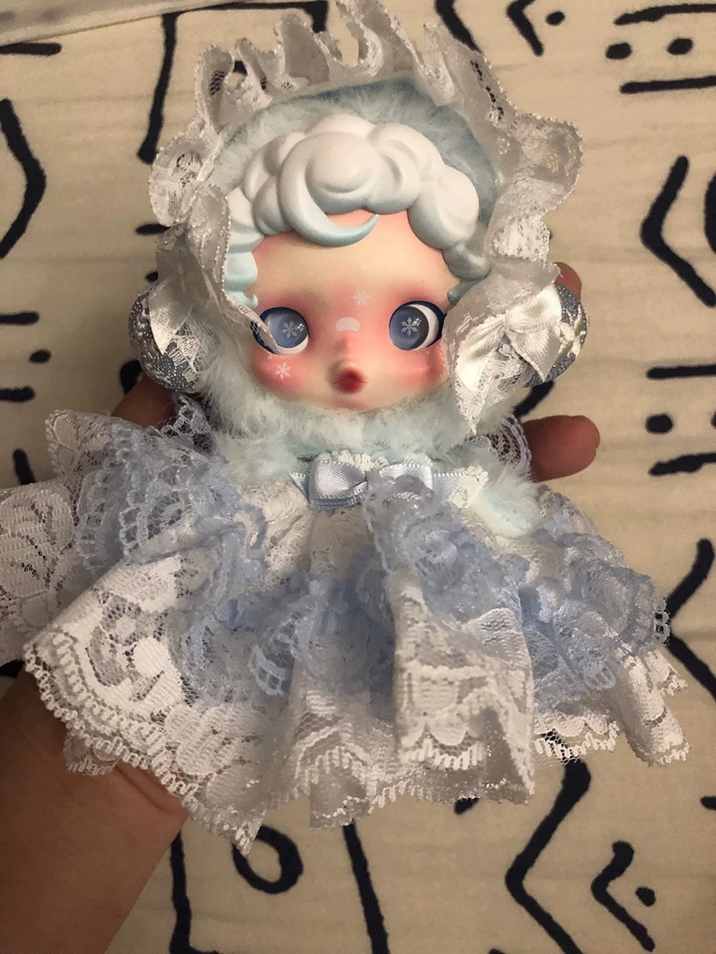 Enchanted Frost Skullpanda Outfit: Lace-Trimmed Skirt & Headband Set - Image 4