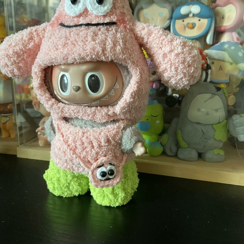 Adorable Labubu SpongeBob & Patrick Outfit – Plush Knit Set for Cuddly Fun & Collectible Charm - Image 5