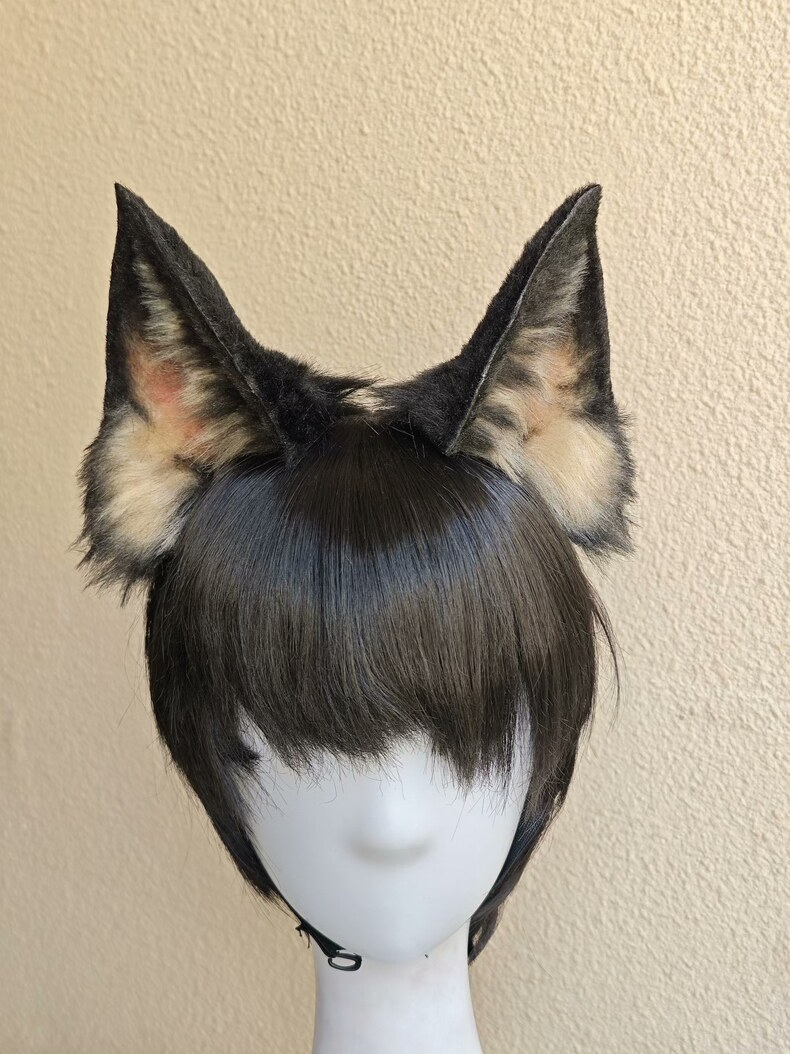 Handmade German Shepherd Ears – Plush Faux Fur Cosplay - Image 3