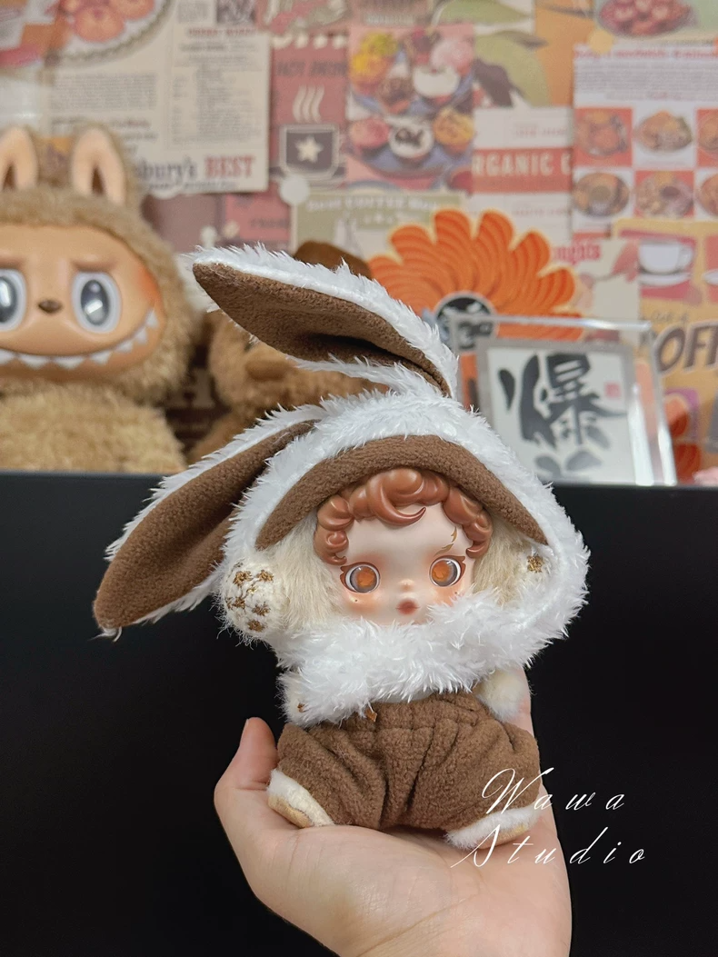Charming Skullpanda Doll Outfit – Plush Collectible Clothes with Elegant Details - Image 3