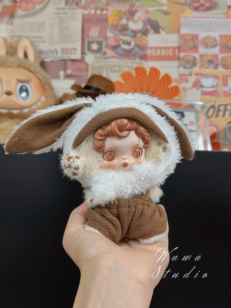 Charming Skullpanda Doll Outfit – Plush Collectible Clothes with Elegant Details - Image 5