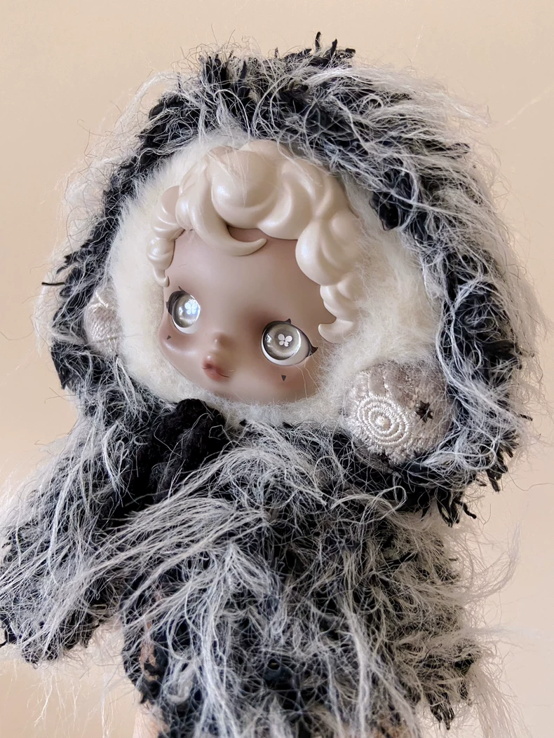 Mystical Skullpanda Hooded Cloak Outfit – Elegant Floral Eye Mask Design for Cosplay & Themed Events - Image 3