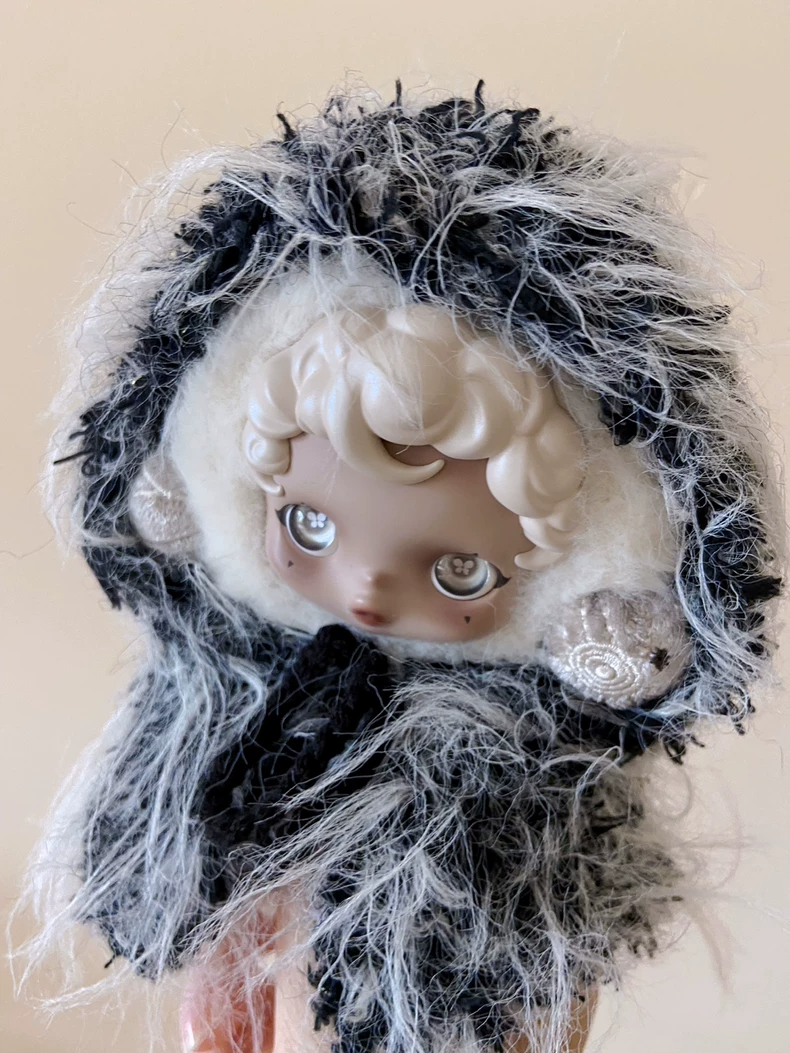 Mystical Skullpanda Hooded Cloak Outfit – Elegant Floral Eye Mask Design for Cosplay & Themed Events - Image 4