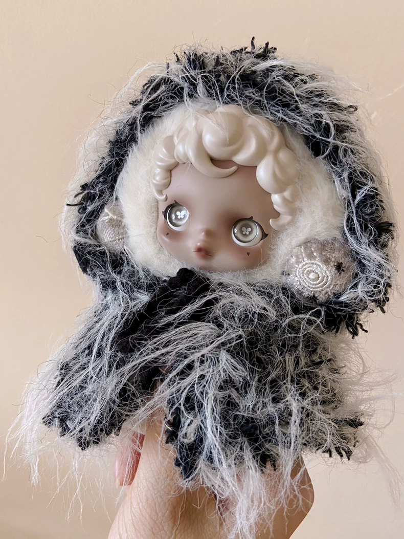 Mystical Skullpanda Hooded Cloak Outfit – Elegant Floral Eye Mask Design for Cosplay & Themed Events - Image 6