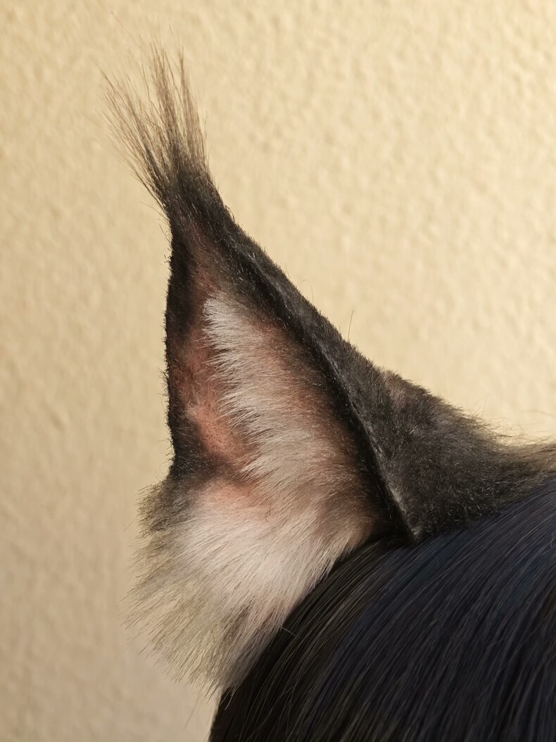 Realistic Brown & Black Cat Ears – Handmade Furry Wig Clip-Ons - Image 1