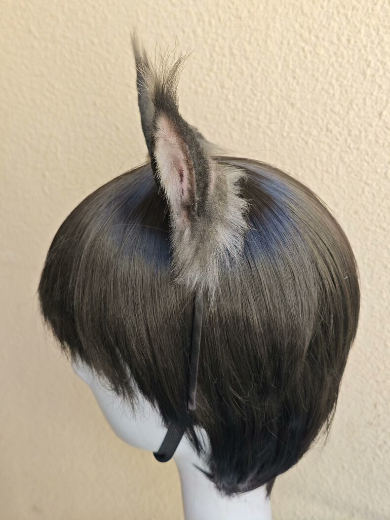 Realistic Brown & Black Cat Ears – Handmade Furry Wig Clip-Ons - Image 6
