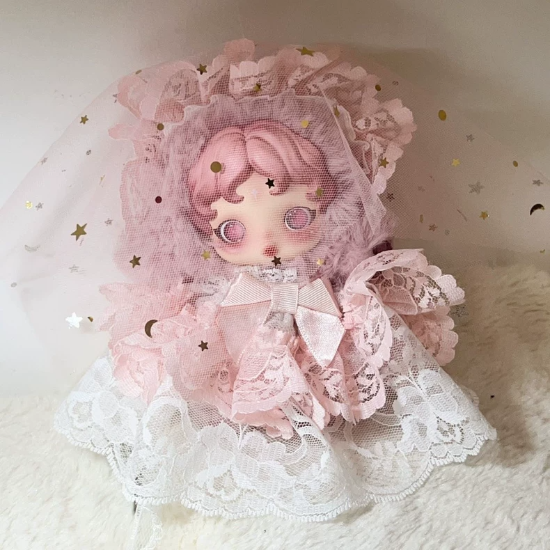 Elegant Skullpanda Doll Outfit: Luxe Lace & Satin Ensemble for Customizable Doll Attire - Image 2