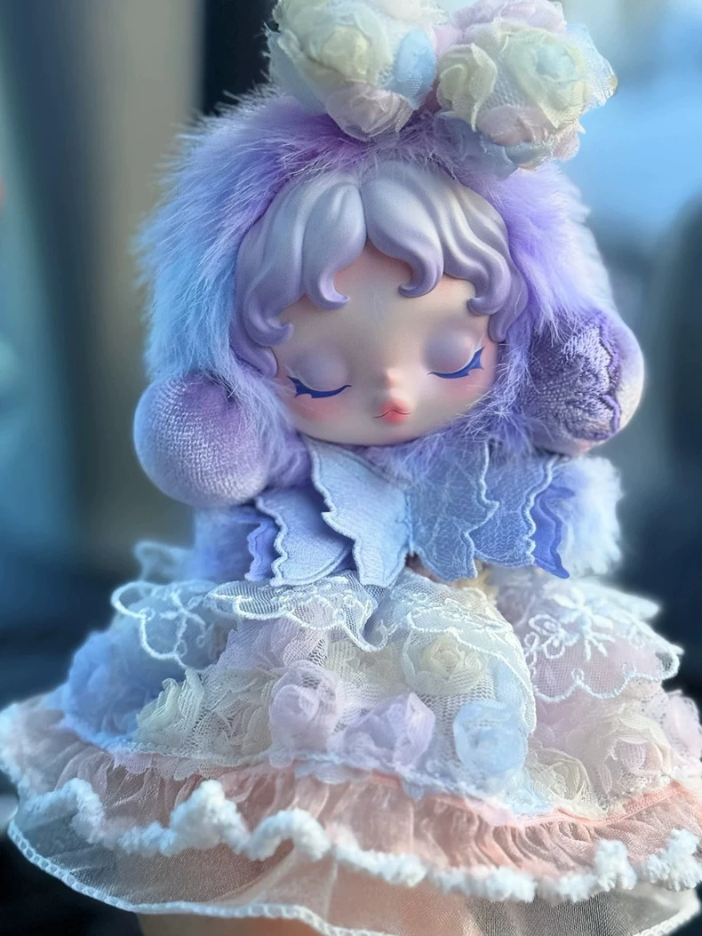 Whimsical Skullpanda Doll Outfit: Pastel Lace Elegance with Adjustable Straps & Intricate Details - Image 2