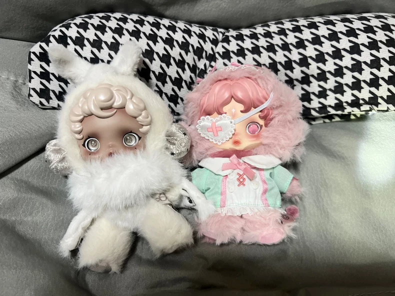 Charming Mint & Pink Nurse Doll Outfit – Adorable Jacket & Eye Patch for Playful Fun! - Image 3
