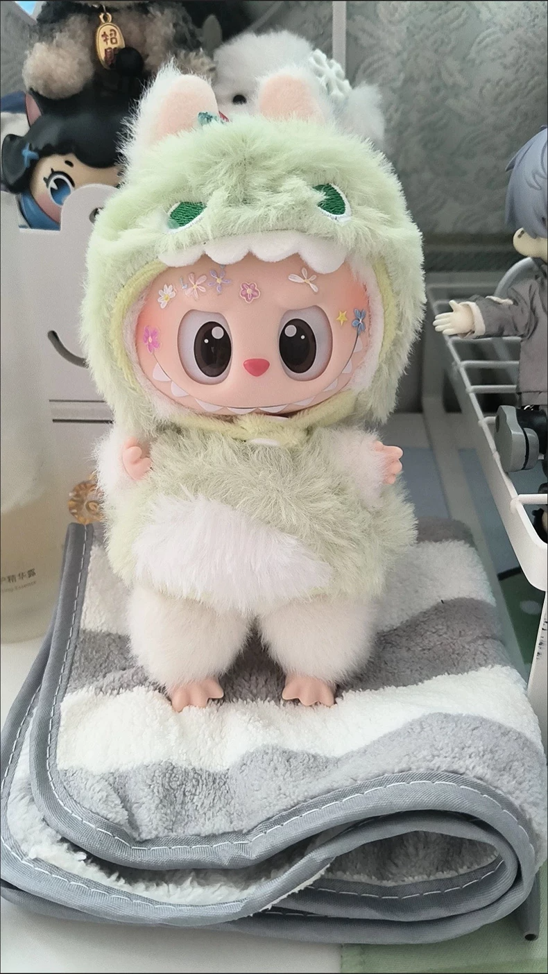LABUBU Doll Outfit: Cozy Pink Hat, Snug Sweater & Mini Bag – Playful Elegance for Collectible Dolls - Image 2