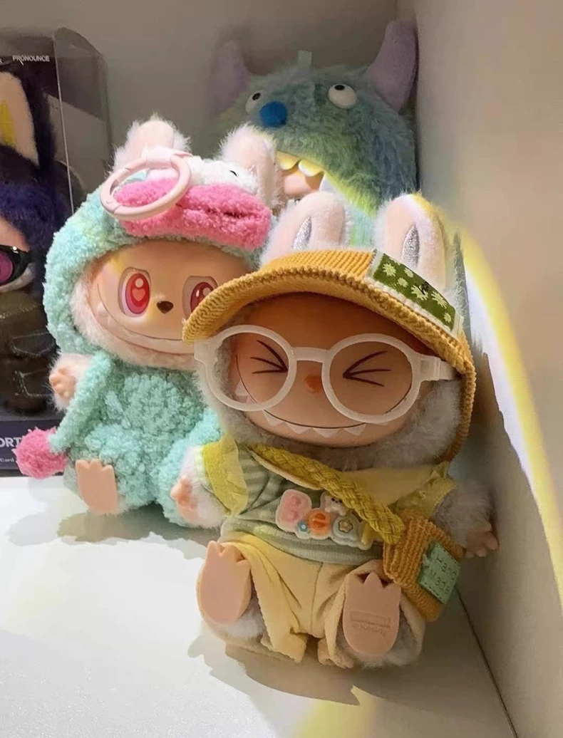 Adorable Labubu Doll Outfit Set – Hat, Glasses & Bag for Summer Play - Image 2