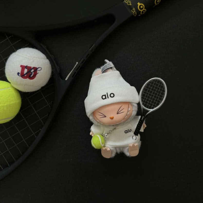 Labubu Tennis Outfit Set: Blind Box Collectible w/ Hat, Shoes & Racket - Image 5