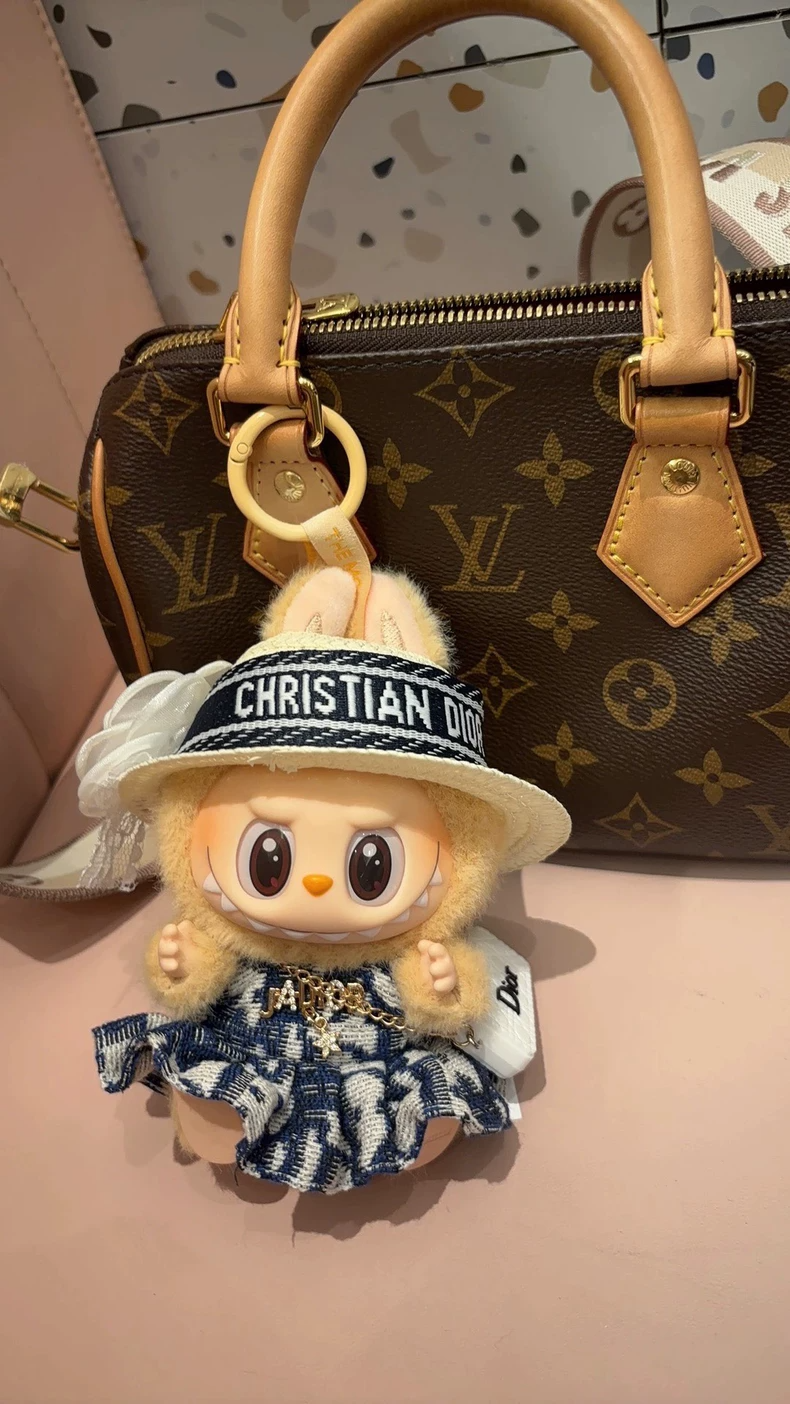 Adorable LABUBU Doll Outfit Set – Hat, Dress & Bag – Festive & Playful Style - Image 2