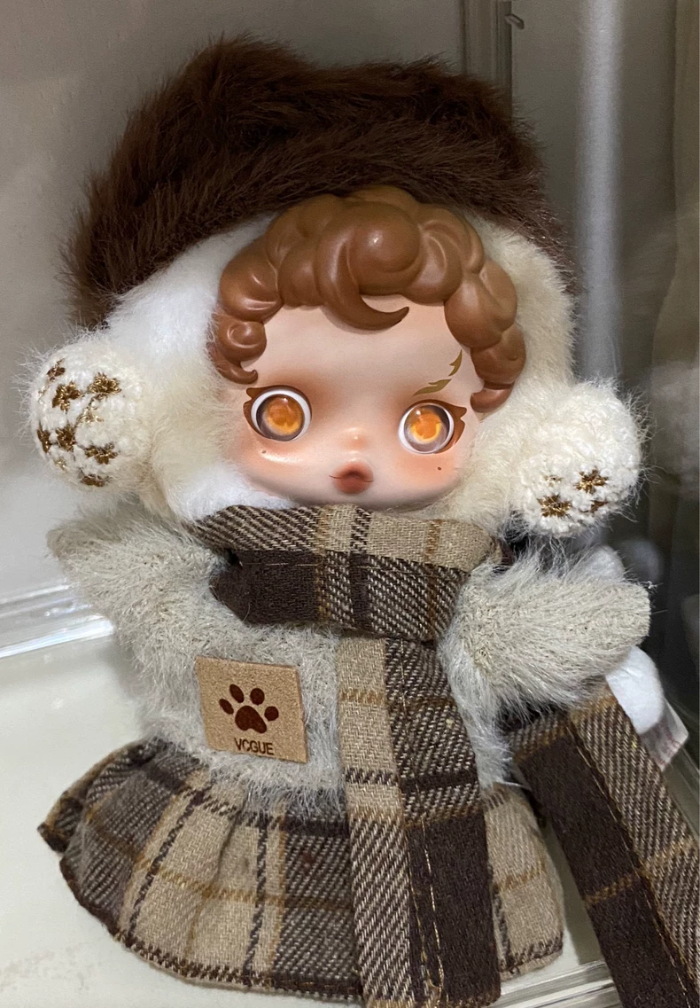 Charming Skullpanda Winter Outfit – Cozy & Elegant Doll Ensemble for Collectors | POP MART Inspired - Image 1