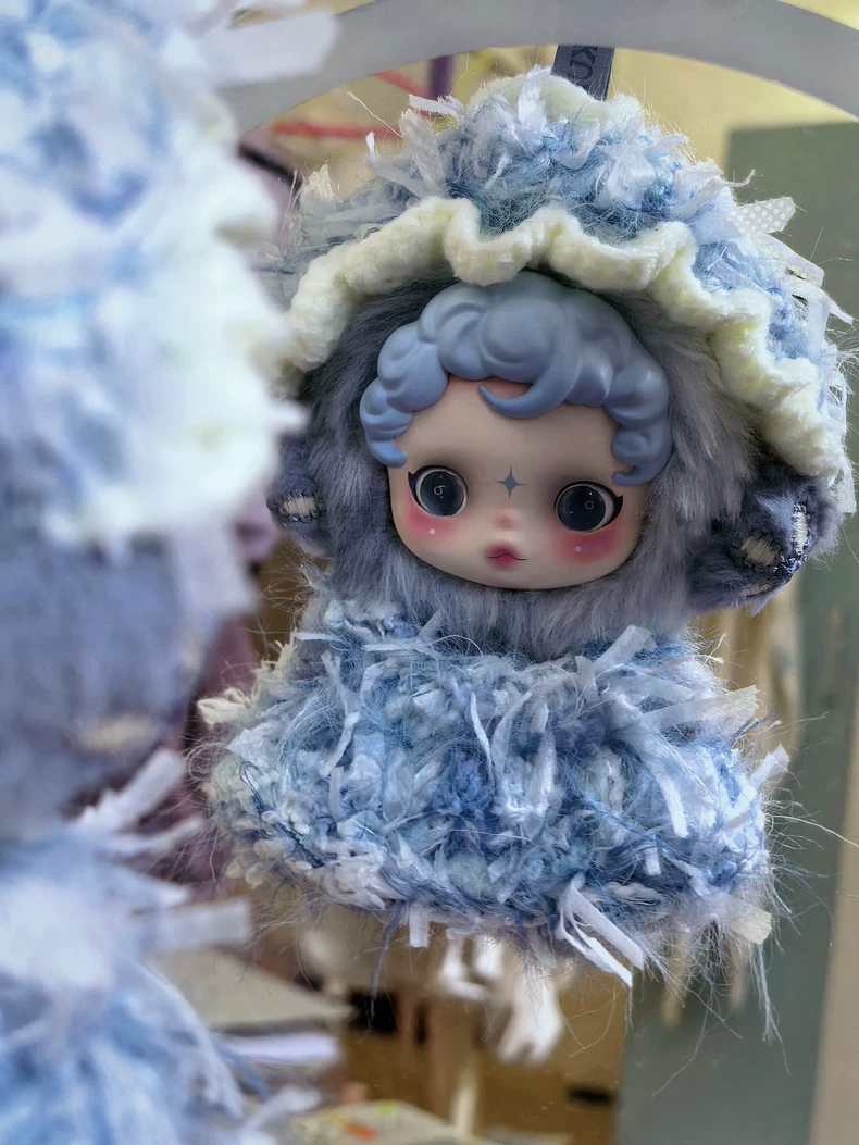 Handcrafted Skullpanda Doll Outfit – Vibrant Crochet Rainbow Hoodie & Accessory - Image 2