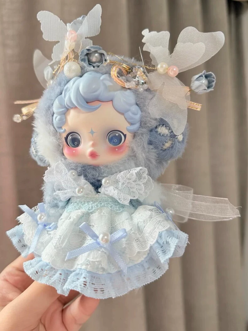 Exquisite Skullpanda Lace Princess Dress with Pearl Accents – Perfect for Doll Collectors - Image 1