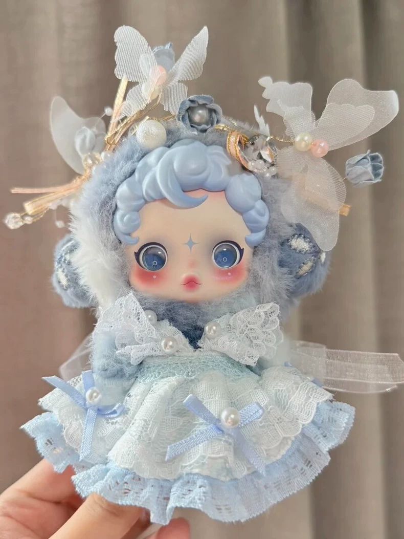 Exquisite Skullpanda Lace Princess Dress with Pearl Accents – Perfect for Doll Collectors - Image 3