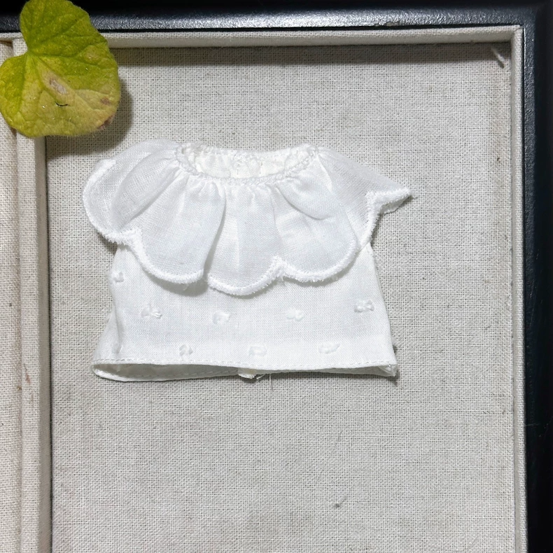 Zsiga BJD 1/8 Cotton Linen Petal Collar White Dress Set with Crossbody Bag for Doll Enthusiasts - Image 4